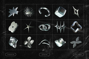 3D Futuristic Chrome Shapes