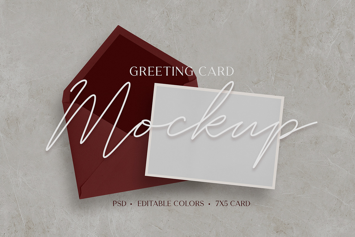 Greeting Card Mockup A7 . Moody Wine, a Product Mockup by tomodachi studio (Photo 1 of 7)
