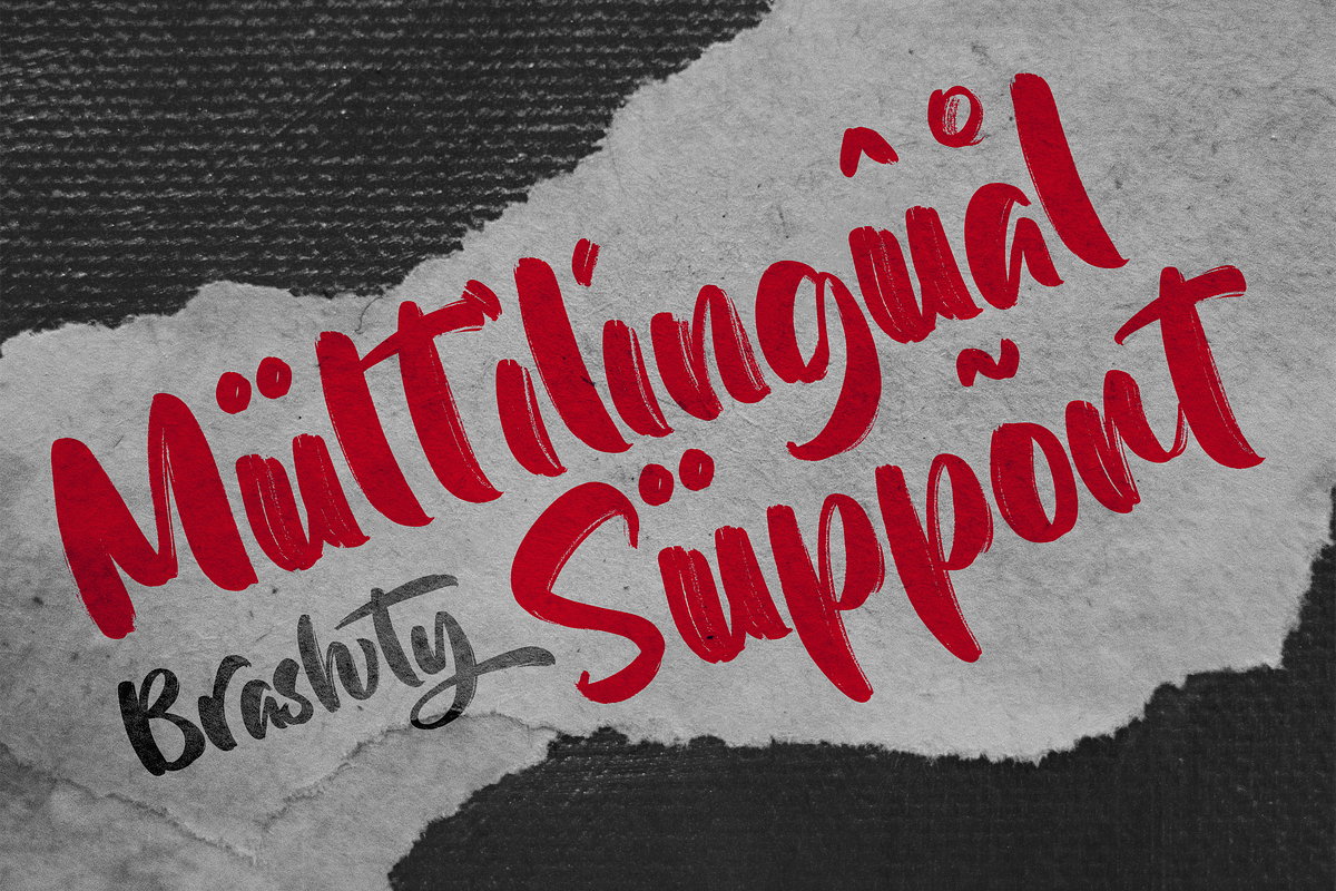 Brashty Brush Handlettering Font, a Font by Graphue (Photo 5 of 8)
