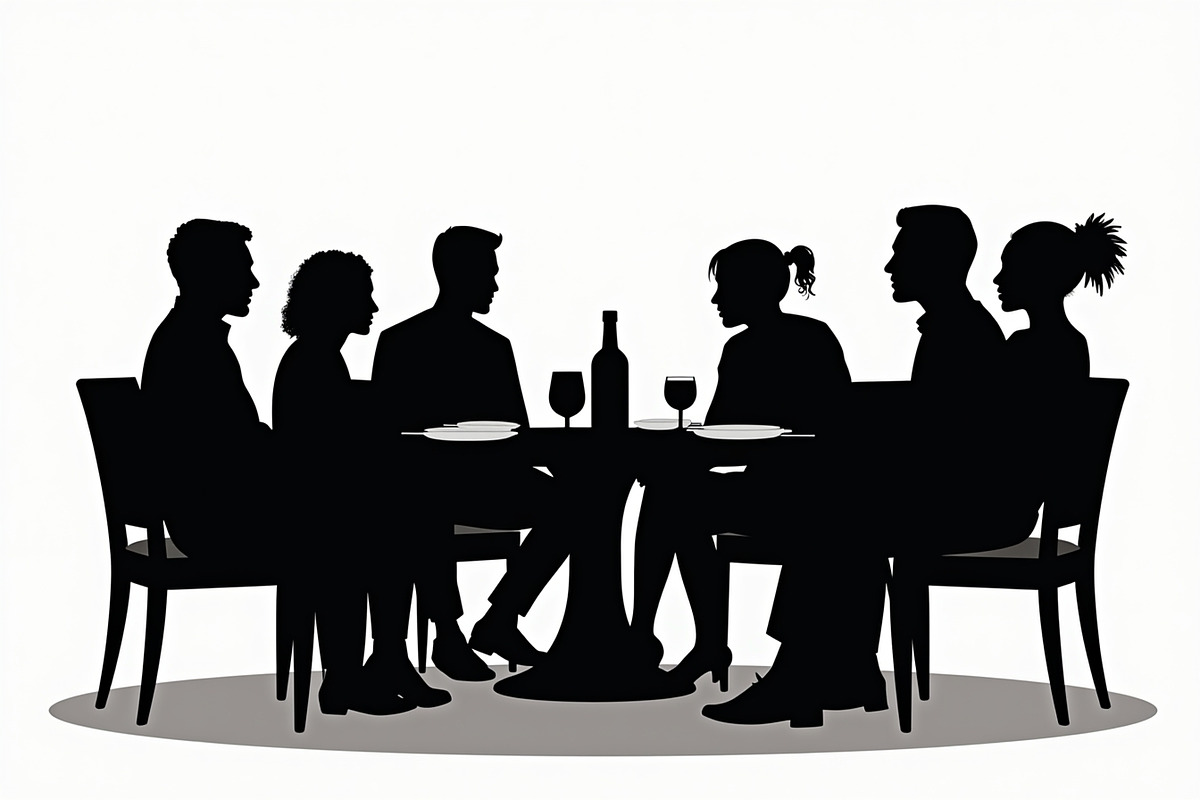 Group Dining Vector Bundle, an Illustration by BIPLOB EXPERT (Photo 2 of 9)