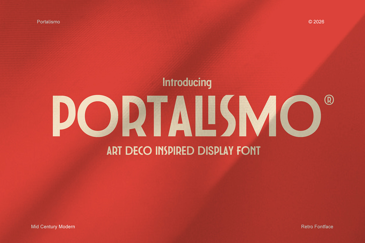 Portalismo - Art Deco-style display, a Sans Serif Font by BumbleGraph Studio (Photo 1 of 8)