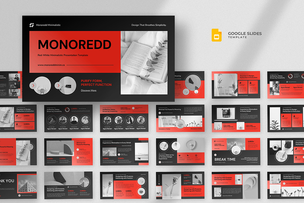 Red Minimalist Pitchdeck Slides