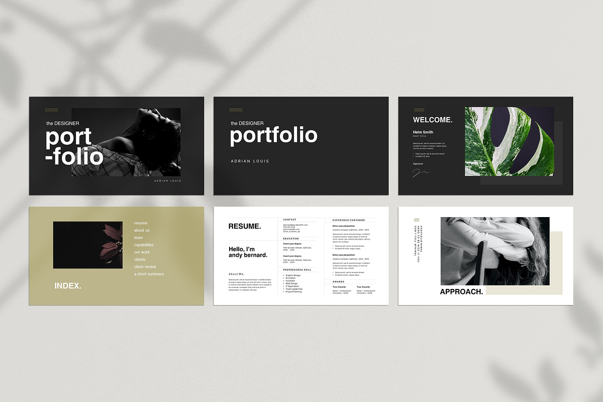 Minimal Portfolio Template, a Presentation Template by GoldenPixelStudio