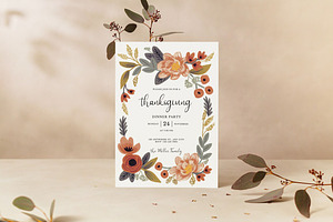 Editable Thanksgiving Invitation, an Invitation Template by ForeverPrint