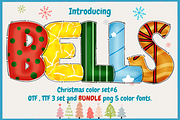 Christmas color set 6-PNG fonts, a Symbol Font by It me digital art (Thumbnail 1 of 11)
