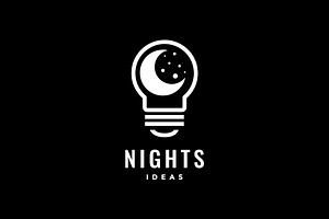 night ideas lamp logo, a Branding & Logo Template by devastd
