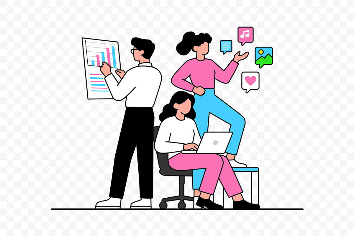 Marketing Team Collaboration Concept, a Work Illustration by Partikusi Design (Photo 3 of 3)