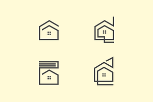 house architecture set line icon, an Outline Icon by devastd