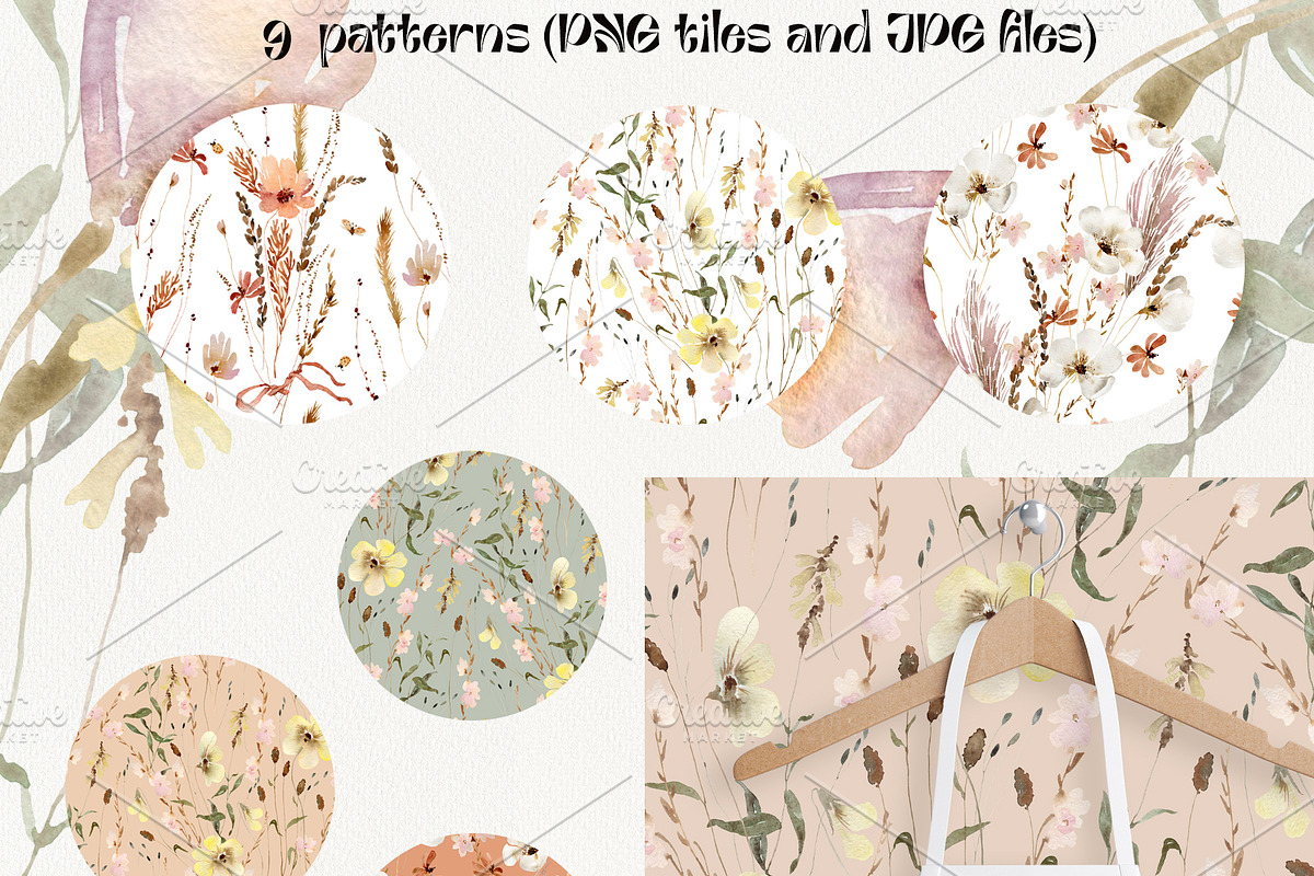 Watercolor Wildflowers Collection, a Decorative Illustration by TanyaOak (Photo 10 of 12)