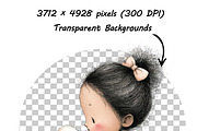 Whimsical Girl & Dog Love Clipart, a Graphic by one-touch (Thumbnail 9 of 16)