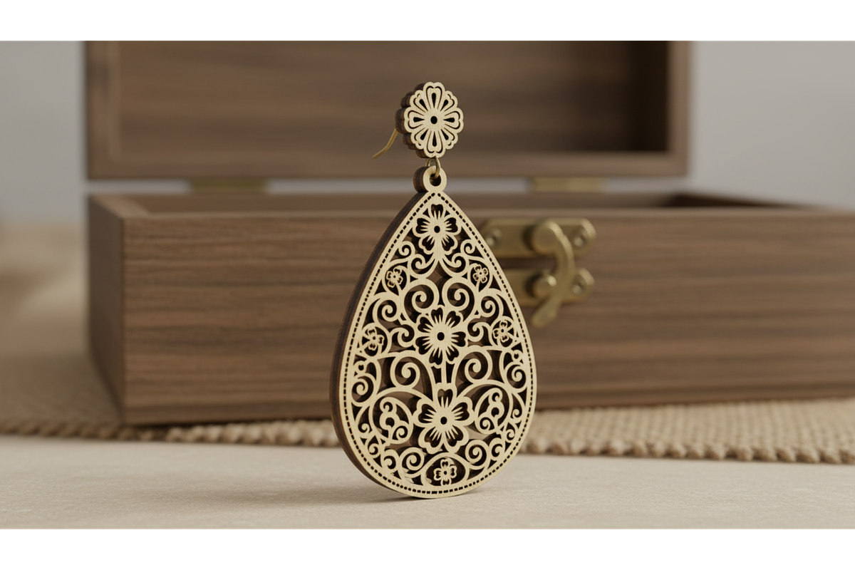 Botanical Earring SVG Set, a Graphic by musafir_fashion (Photo 4 of 11)