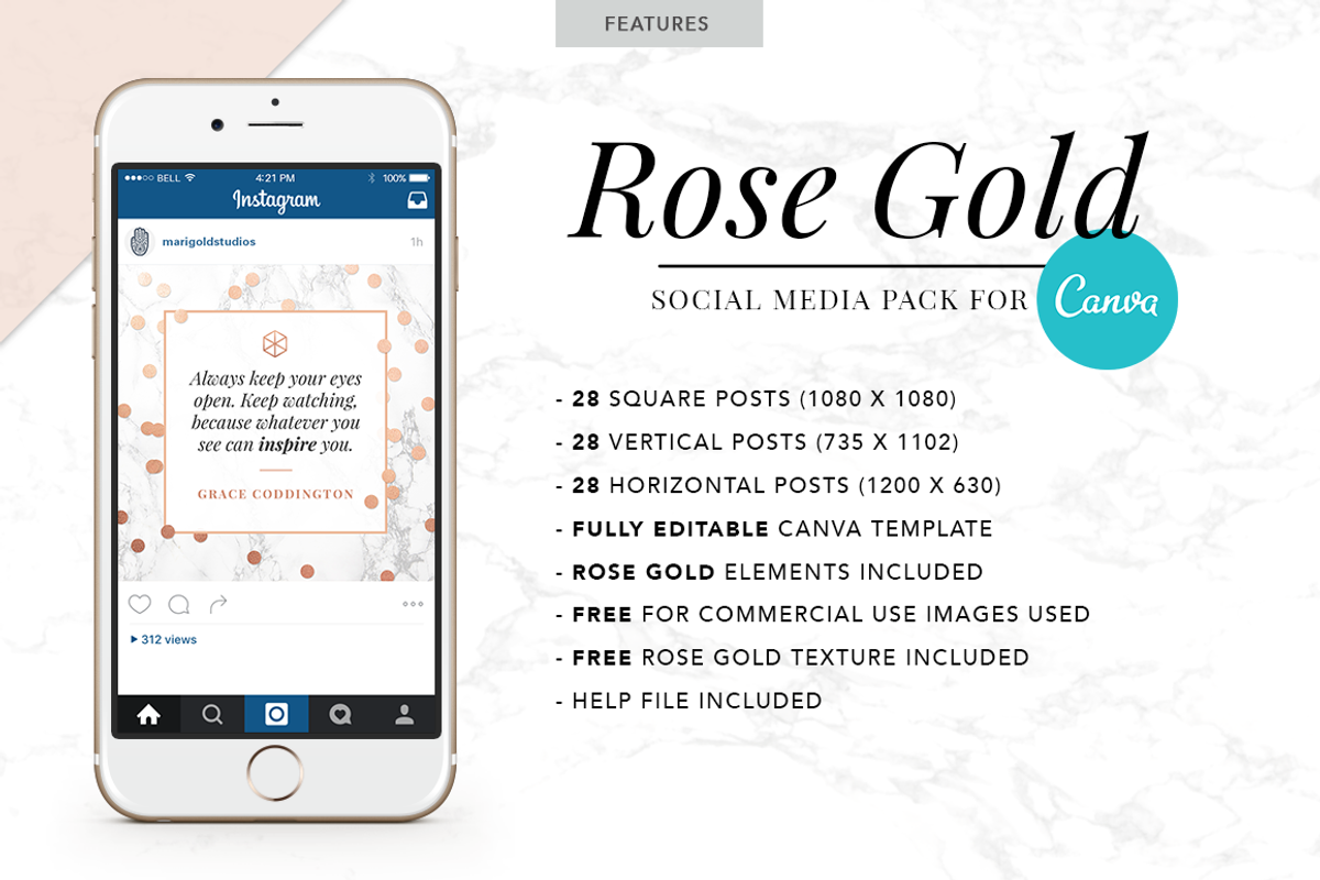 MARIGOLD | Instagram Canva Bundle, a Social Media Template by Marigold Studios (Photo 27 of 48)