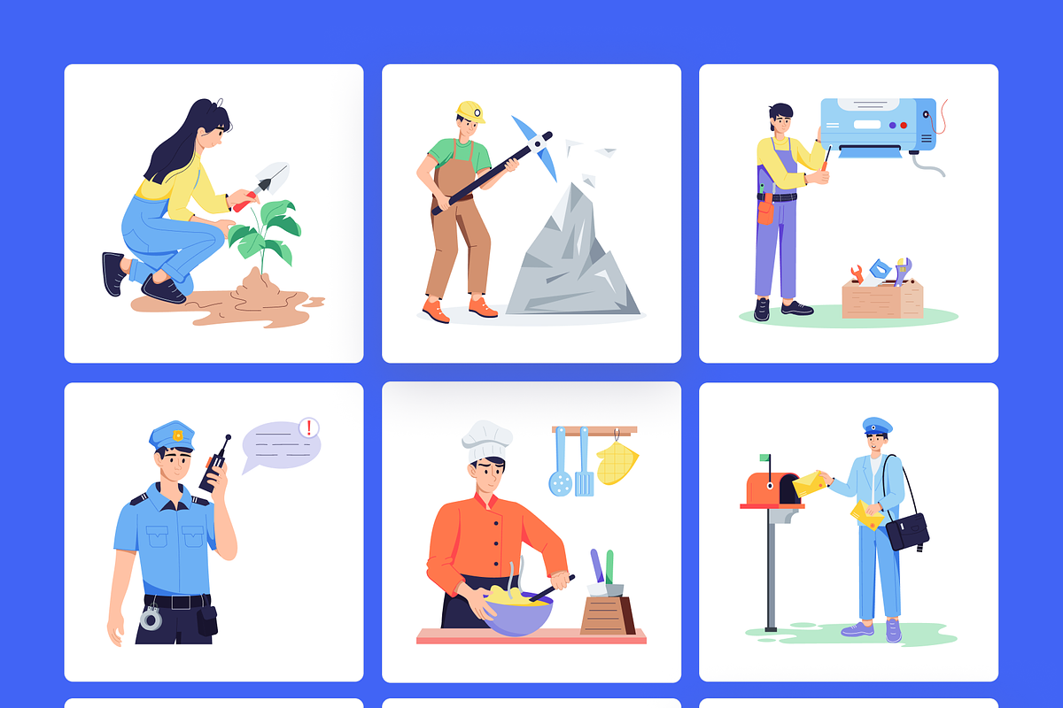 Labor Day Illustrations, a Person Illustration by Prosymbols (Photo 8 of 11)