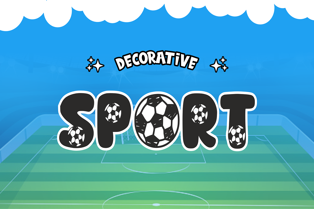Soccer Font -Decorative Font, a Font by KiddoGlyphs Studio (Photo 2 of 3)