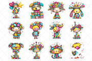 Whimsical Birthday Animals Clipart, an Illustration by SinaCreation (Thumbnail 2 of 7)