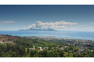 Moorea island emerging from pacific, a Nature Photo by Goinyk