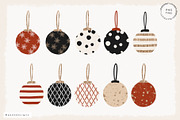 Christmas Balls I Clip Art, a Decorative Illustration by PeDe Designs (Thumbnail 3 of 5)