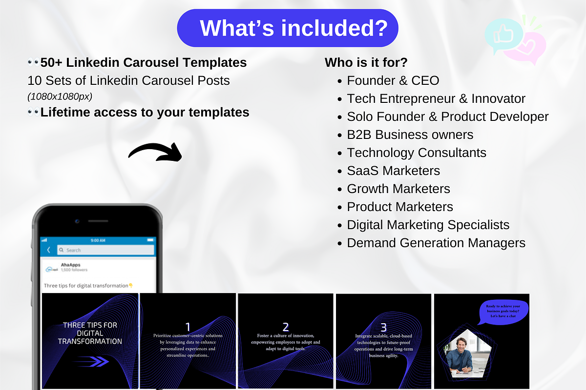 Linkedin Carousel Post Bundle, a Social Media Template by GrowthHackingStudio (Photo 8 of 8)