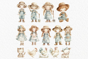 Baby Farm Animals Clipart PNG