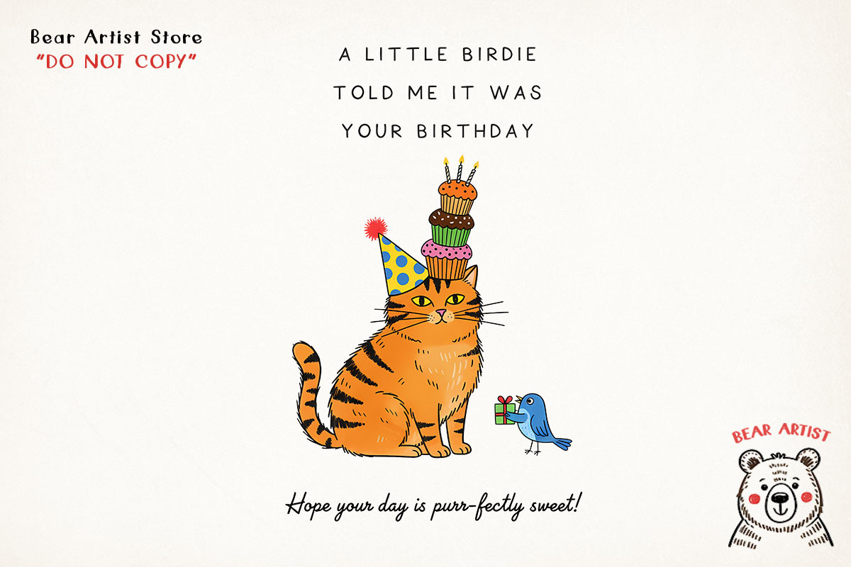 Cat and Animals Funny Birthday PNG, a Graphic by GlitterCraft (Photo 18 of 101)