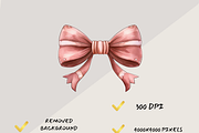 PINK COQUETTE BOWS AND DOGS CLIPART, an Animal Illustration by Daring Digies (Thumbnail 5 of 7)