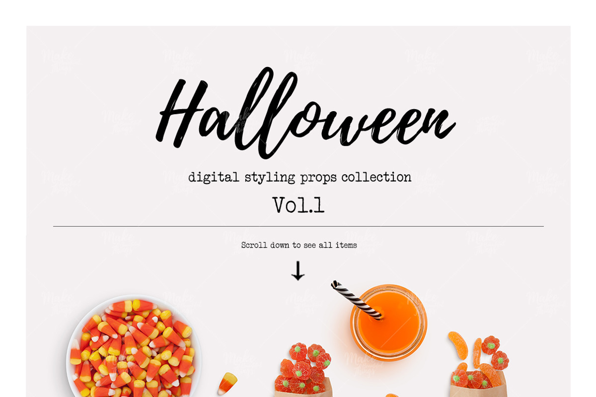 Halloween scene creator, a Books & Magazine Mockup by Make Beautiful Things (Photo 2 of 5)