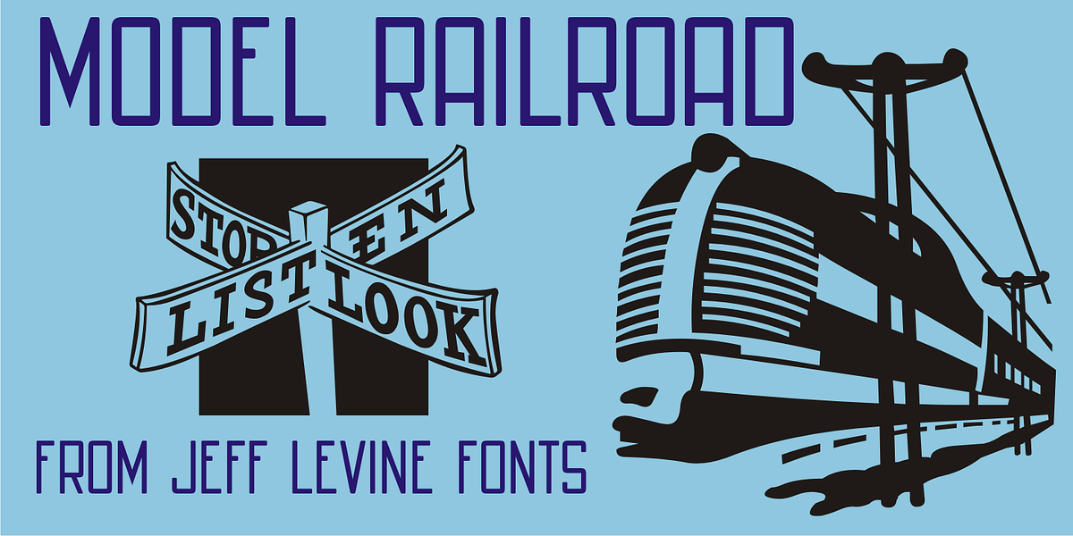 Model Railroad JNL, a Sans Serif Font by Jeff Levine Fonts