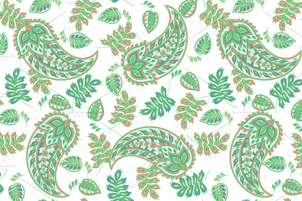 Summer patterns with paisley, a Pattern Graphic by antalogiya (Photo 9 of 10)
