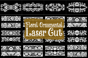 Decorative Floral Pattern Laser Cut, an Illustration by Designs_River