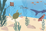 Underwater landscape with fish, an Animal Illustration by Good Studio (Thumbnail 2 of 3)