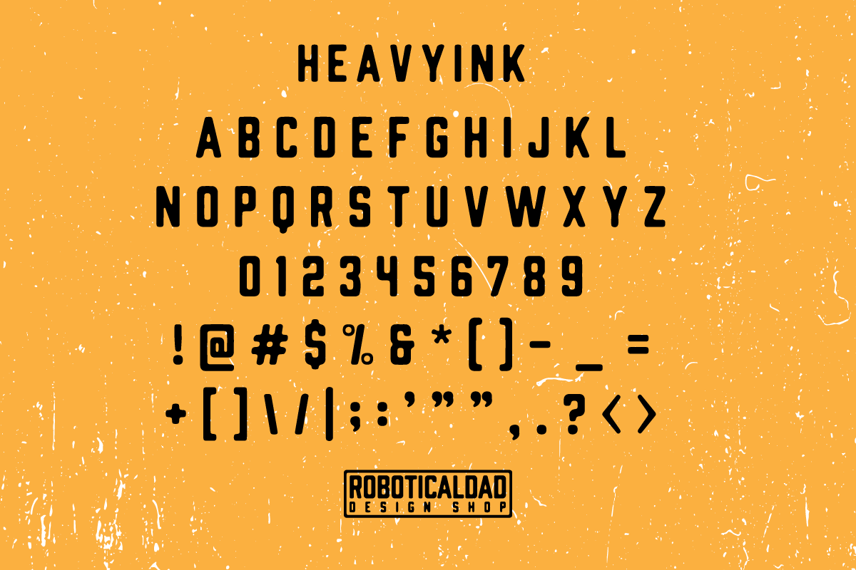 HeavyInk Bold Display Typeface, a Font by Kuya Carthy Art + Design (Photo 2 of 4)