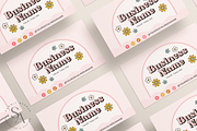 Retro Flower Business Card Canva, a Business Card Template by Summit Avenue (Thumbnail 2 of 6)