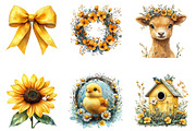 Yellow Easter Country Clipart PNG, an Illustration by SinaCreation (Thumbnail 2 of 4)