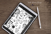 Animal Doodles Procreate stamps 019, a Brush Add-On by Drawberx (Thumbnail 6 of 6)