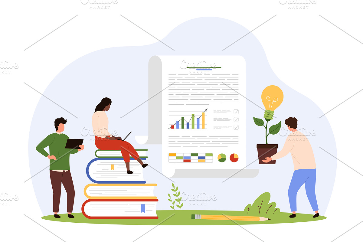 Business school, knowledge and, an Education Illustration by Flashvector
