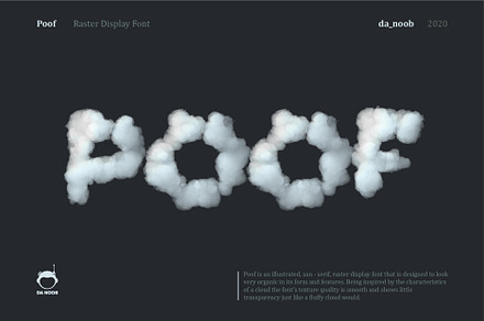 POOF - Raster sans serif type., a Font by Da_Noob Design co.