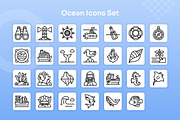 Ocean Icons Set - Line, an Outline Icon by Kmg Design (Thumbnail 2 of 2)