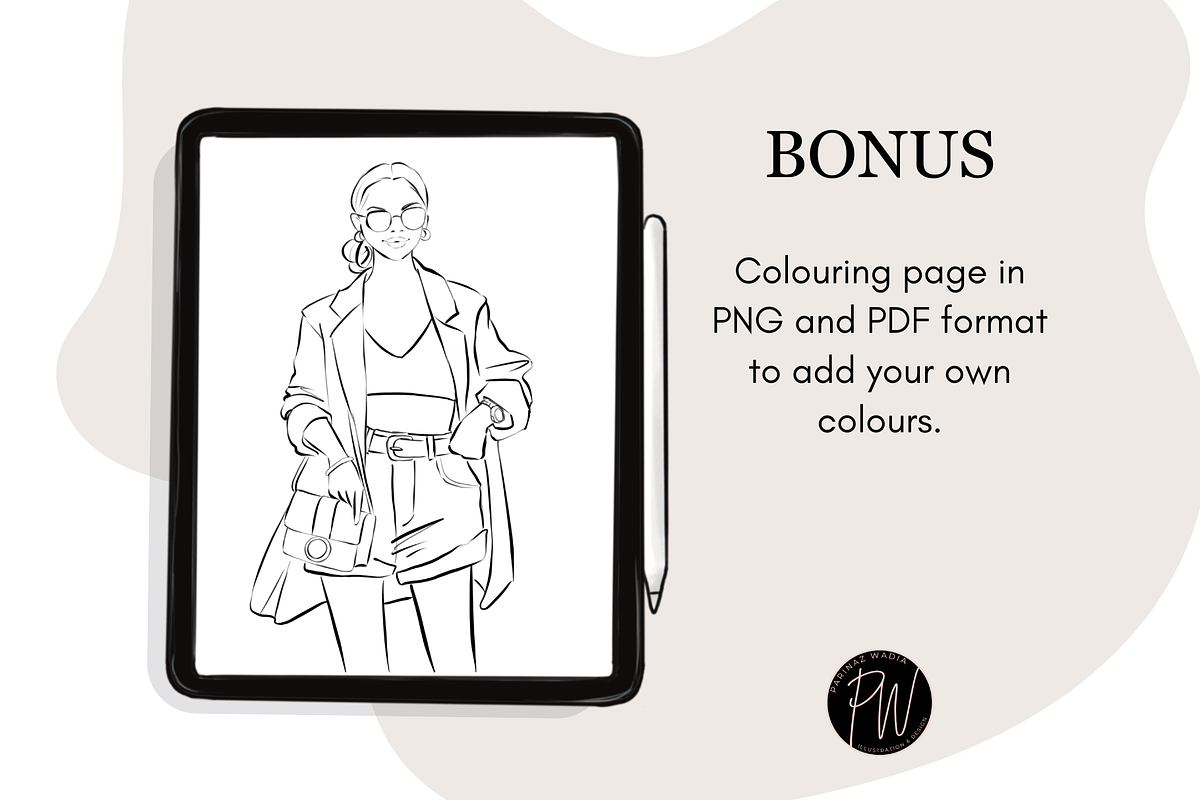 Fashion Girl 58 clipart png, an Illustration by Parinaz Wadia Design (Photo 10 of 10)