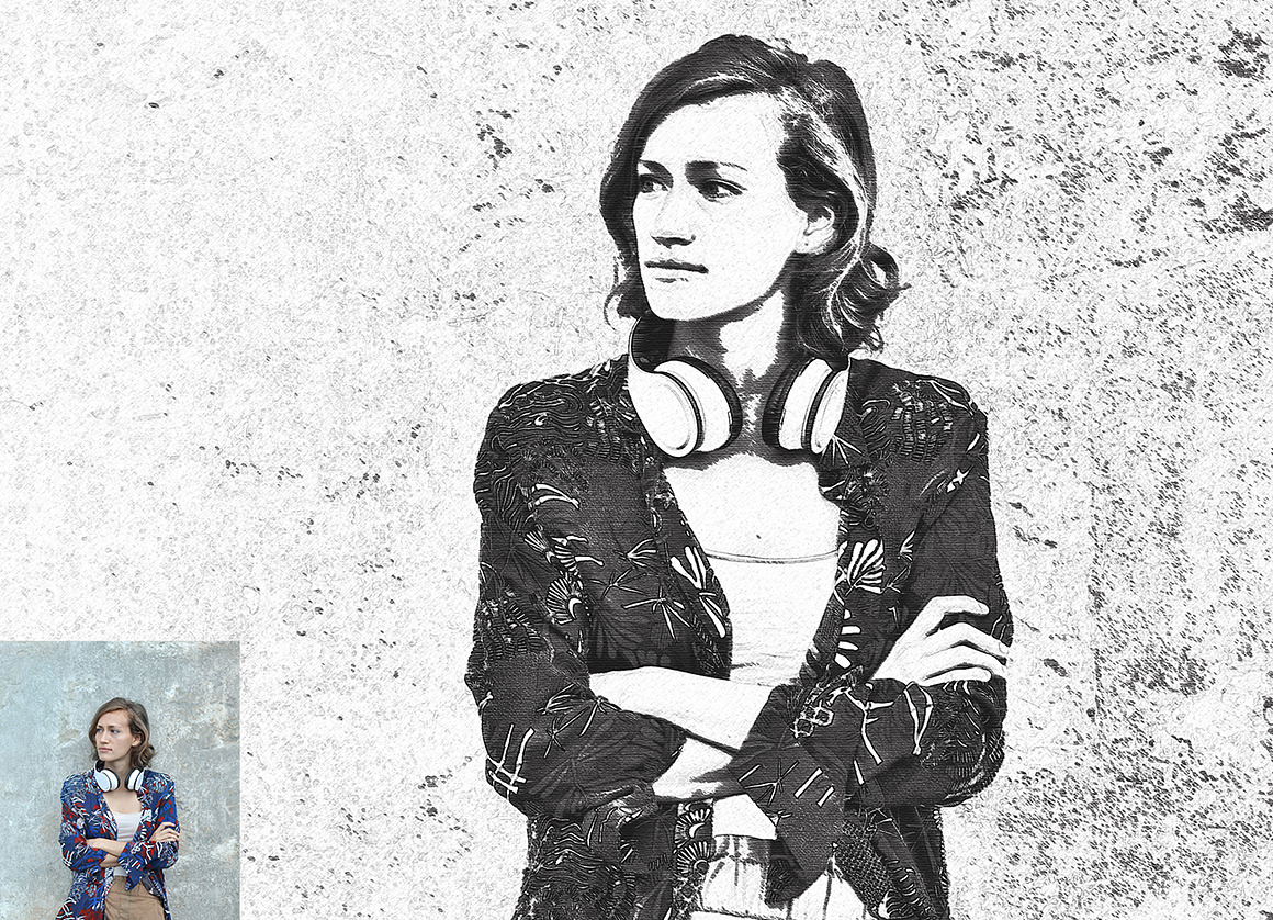 19 in 1 Sketch PS Action  Bundle, an Action Add-On by Studio Retouch (Photo 25 of 26)