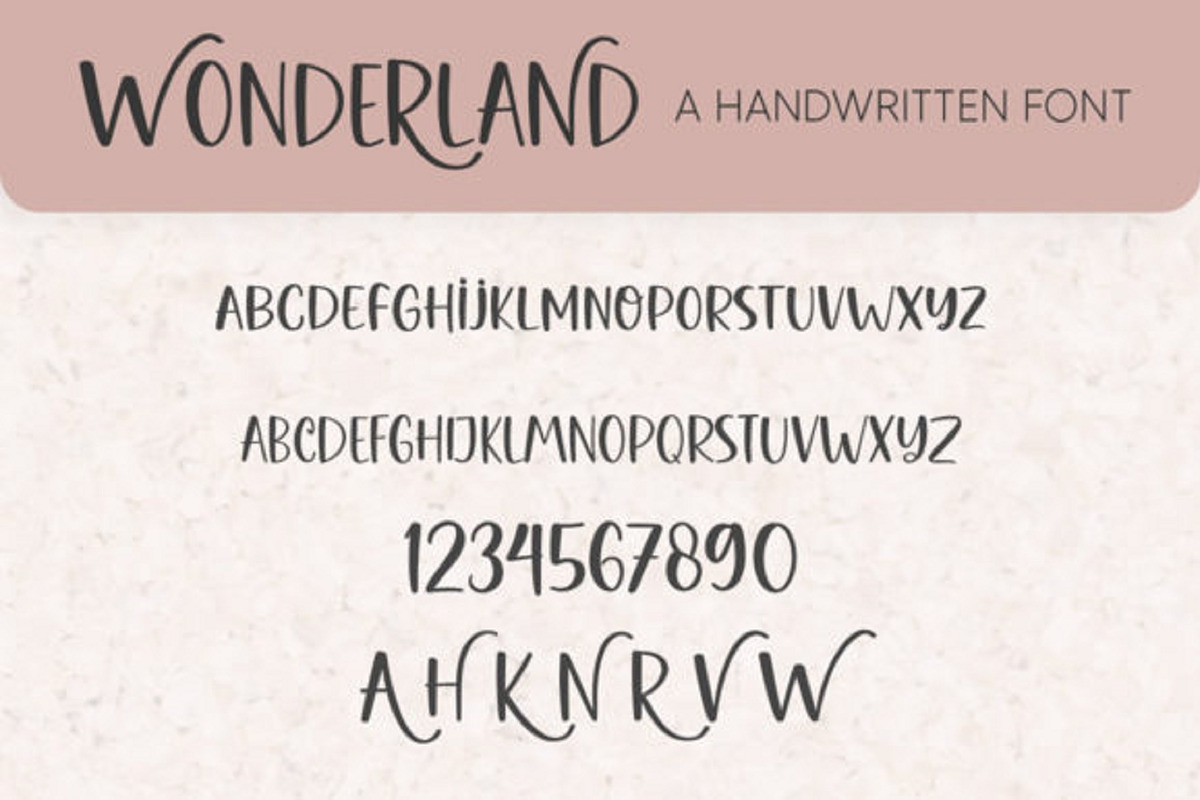 Wonderland Font, a Script Font by QualityGraphics (Photo 6 of 6)