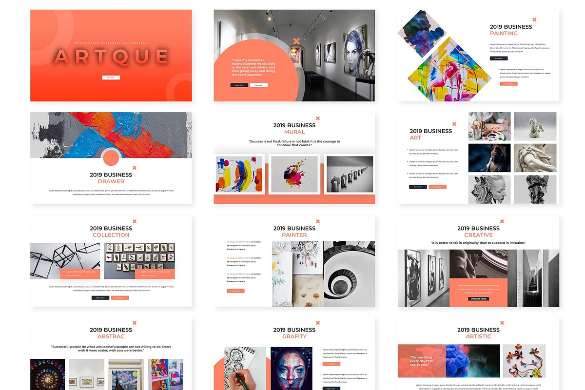 Artque - Google Slides Template, a Presentation Template by AQR Studio