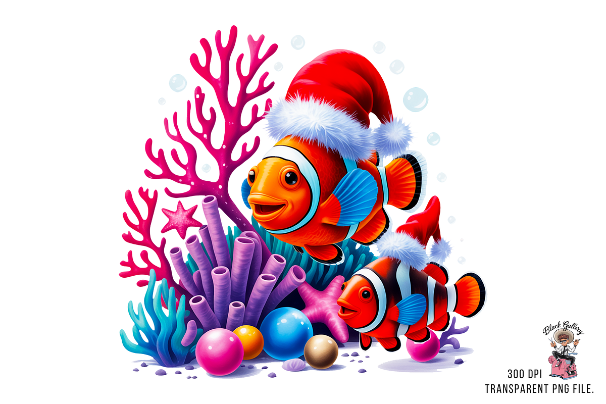 Christmas Fish PNG Bundle, a Graphic by Clipart Studio (Photo 6 of 11)