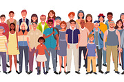 Large crowd of diverse people, a Person Illustration by Yayasya (Thumbnail 3 of 3)