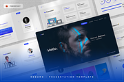 Modern CV Portfolio PowerPoint, a Presentation Template by YossyOneStd (Thumbnail 1 of 2)