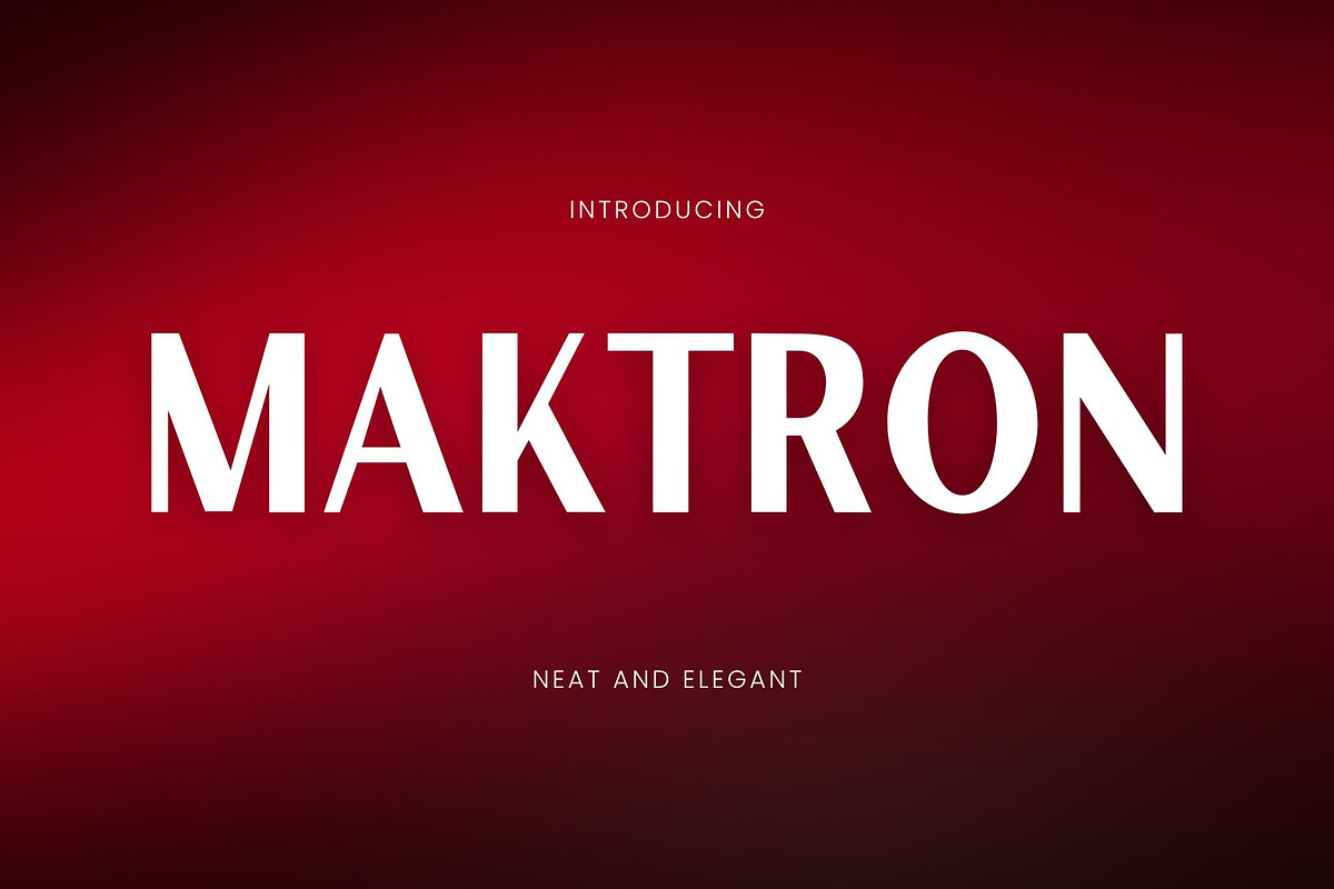 Maktron - Modern Sans Serif Typeface, a Sans Serif Font by Font Kingdom (Photo 1 of 5)