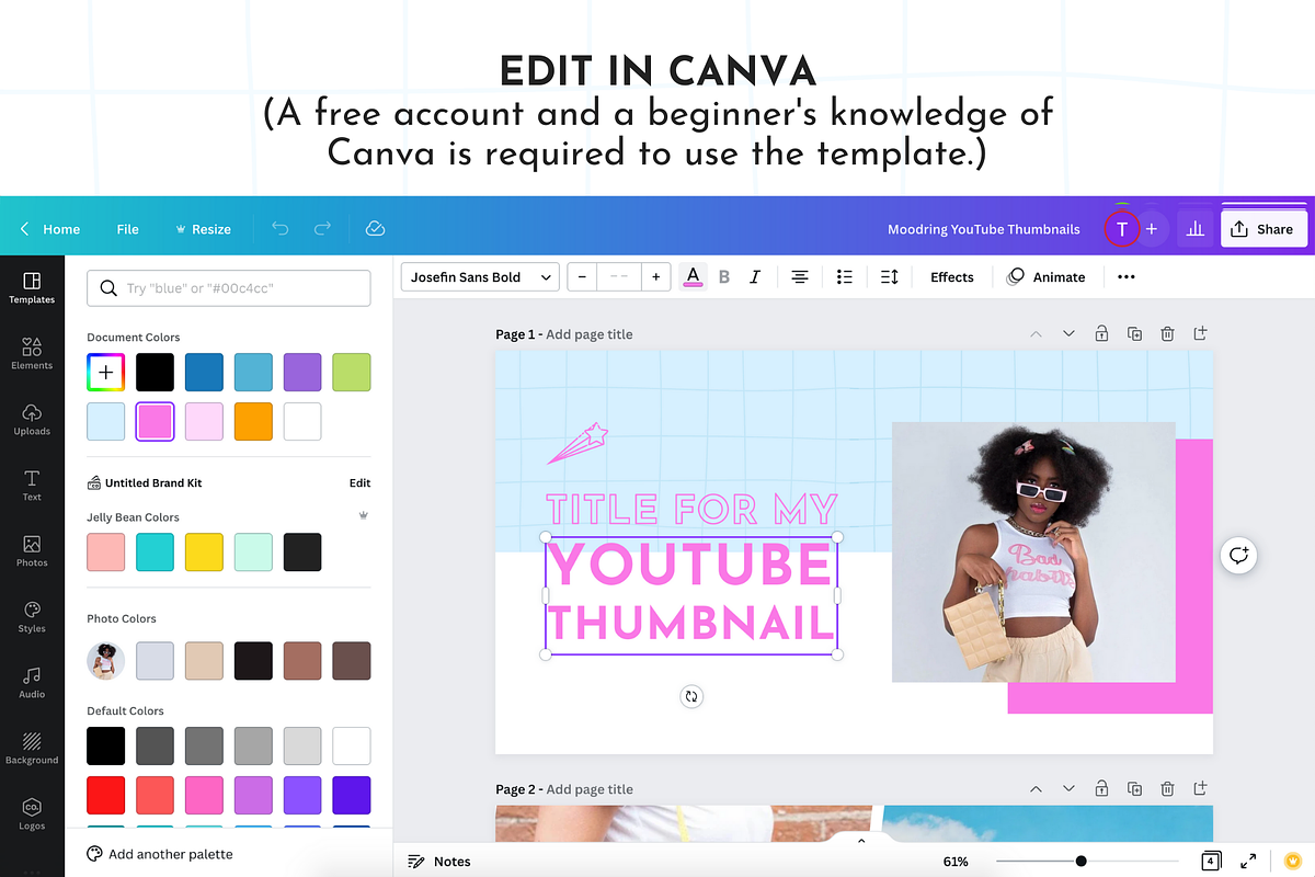 Bold YouTube Branding Kit for Canva, a Social Media Template by ltsdesigns (Photo 5 of 5)