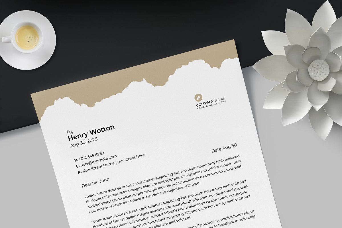 Letterhead Layout, a Stationery Template by MightyDesign (Photo 4 of 8)