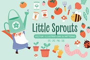 Little Sprouts Garden Illustrations, an Illustration by taraleicreative (Thumbnail 1 of 6)