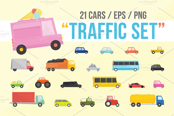Traffic Cars Set