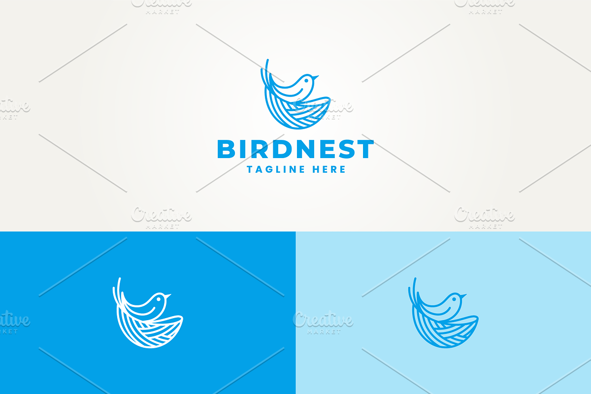 unique bird house line art logo, a Branding & Logo Template by Blazybone